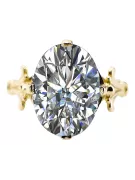 Or jaune 14 carats Zircon Anneau Style vintage vrc369y